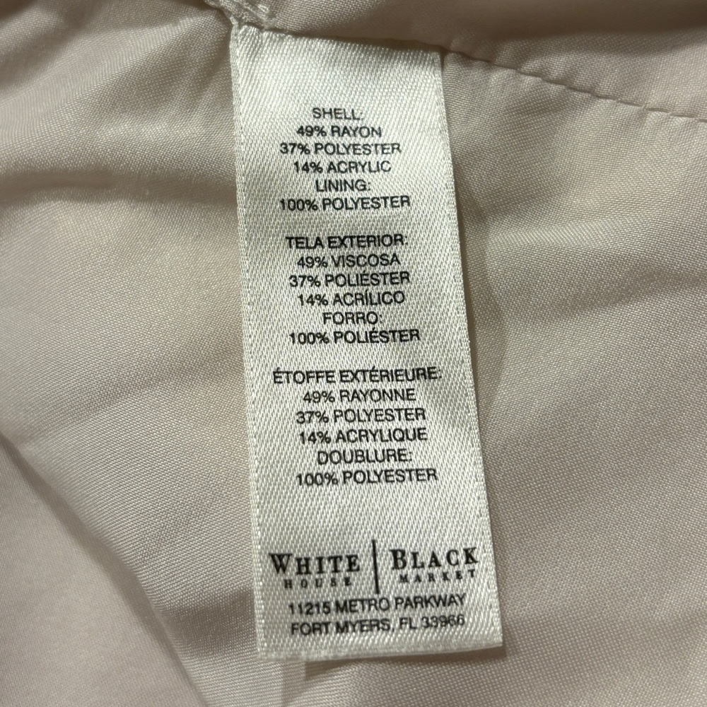 White House Black Market Cream Button Down Shirt - Picture 9 of 10